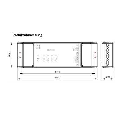 SR-KNX-9512FA KNX RGBW LED Dimmer 4-Kanal Konstantspannung 12-36V DC, 5A je Kanal, Aufbau ETS5