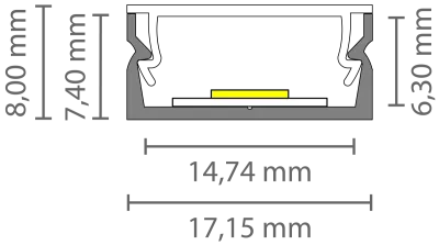 Ultraflaches LED Alu Aufbauprofil 2m EXO-NLN1_14 (14 mm) –| Aluminiumprofil für LED-Strips Ultraflaches LED Alu Aufbauprofil 2m EXO-NLN1_14 (14 mm) –| Aluminiumprofil für LED-Strips