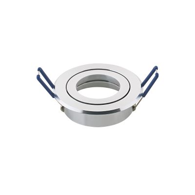LED Einbaurahmen rund silber Ø68 mm Silberner LED Einbaurahmen rund Ø68 mm für Deckeneinbauleuchten