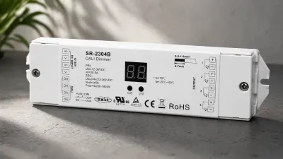 LED DALI Controller 12–48V DC für Lichtsteuerung LED DALI Controller 12 bis 48V DC in moderner Installation zur Steuerung von LED Streifen