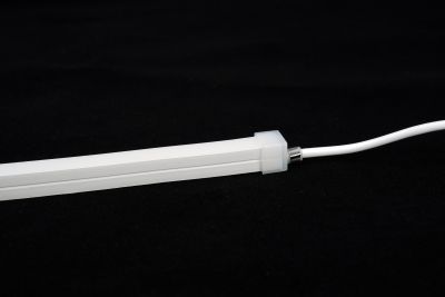 LED Neon Tube 12x12mm mit Anschlusskabel und Einspeisung, Silikon Schlauch 24V IP67 Detailansicht