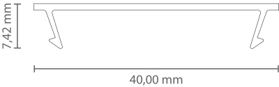 PC61-32 FLAT Abdeckung 2 m – für LED Leuchtenprofil EXO-TI1 | opal, schwarz PC61-32 FLAT Abdeckung 2 m – für LED Leuchtenprofil EXO-TI1 | opal, schwarz