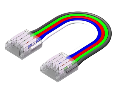 RGBW LED Strip-to-Strip Connector – 5 Pin SMD 10 mm Verbinder mit 15 cm Kabel – lötfrei / solderless – SK-LED LED Strip-zu-Strip Verbinder / Connector für 10 mm RGBW SMD LED Streifen – lötfrei (solderless) mit 15 cm Verbindungskabel – flexible Verlängerung für saubere RGBW Installationen – SK-LED