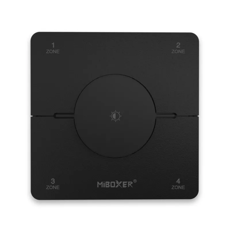 MiBoxer K0S CCT LED Wandfernbedienung in Schwarz mit Drehregler zur Steuerung von LED Streifen über 2.4GHz Funk