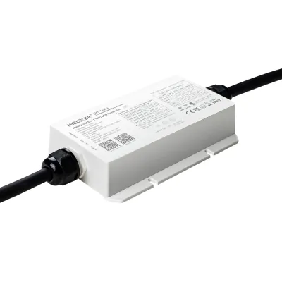 MiBoxer WL5-WP 5-in-1 LED Controller IP67 – wasserdichtes Gehäuse mit Kabelverschraubungen, WiFi und 2,4 GHz Funk, 12–48V DC, für RGB, RGBW, RGBCCT, CCT und einfarbige LED Streifen im Außenbereich