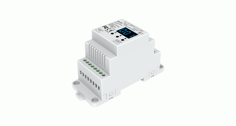 DMX Dimmerpack 230V DIN Hutschiene Triac Dimmer 1 Kanal Phasenanschnitt Phasenabschnitt für LED und Halogen