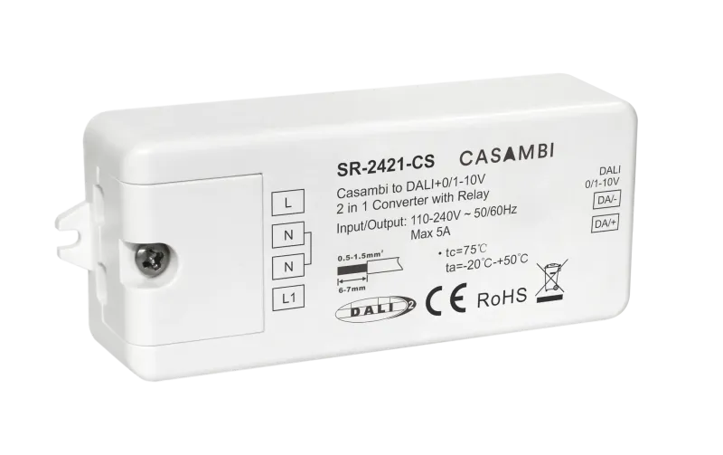 Casambi DALI Gateway SR-2421-CS 230V Bluetooth Mesh zu DALI und 0-10V Converter