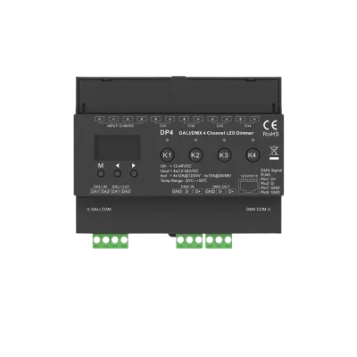 LED DMX Hutschienen Controller für DIN Rail Montage und LED Lichtsteuerung