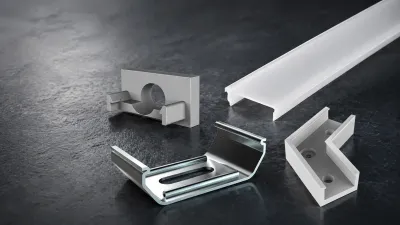 LED Profil Zubehör mit Halterungen, Endkappen und Montageclips für LED Aluprofile im Detail