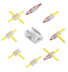 LED Verbinder für COB LED Streifen 2-polig lötfrei 8-in-1 für einfarbige LED Streifen