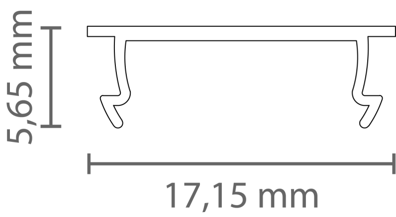 PC31-14 FLAT Abdeckung 2 m – für LED Profil Exo-NLN1/NLN1F | klar, opal, schwarz