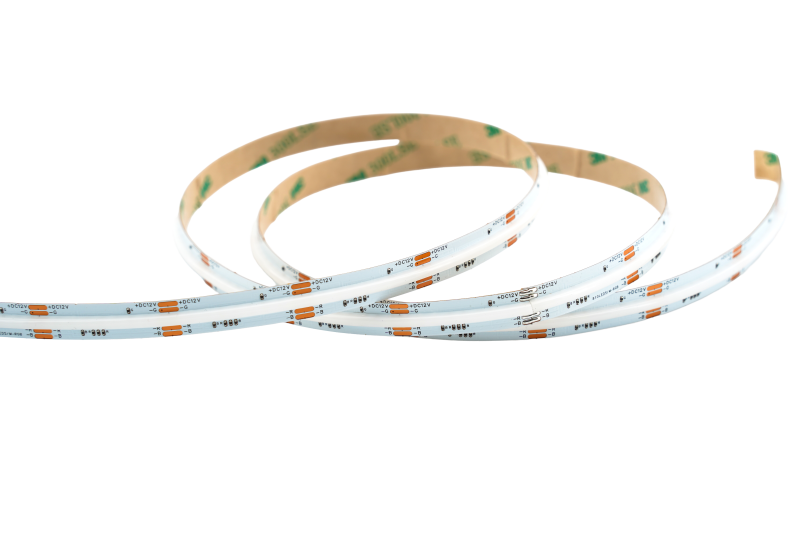 COB RGB LED Streifen 10 mm breit mit 810 LEDs pro Meter und 12V Betriebsspannung