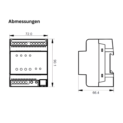 SR-KNX-9501FA KNX LED Dimmer 4-Kanal Konstantspannung 12-36V DC, 5A je Kanal, Hutschiene ETS5