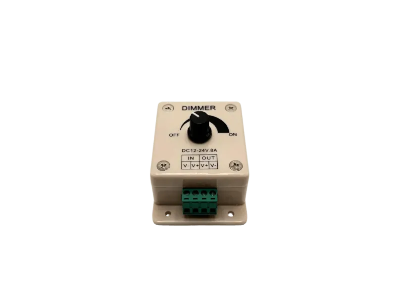 LED Dimmer 12V 24V 8A Drehdimmer für LED Streifen Konstantspannung kompakt