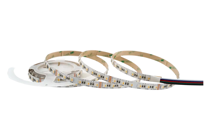 LED Streifen Set RGBW – SMD LED Streifen 24V, 60 LEDs/m, 4-in-1, 18 W/m, 953 lm/m, 5m, RGB + Warmweiß 3000K, CRI 80 – SS100 Netzteil, SZ5 Zigbee 3.0 Controller & C5 Fernbedienung Schwarz