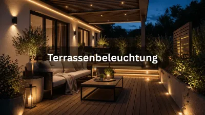 LED Terrassenbeleuchtung mit indirektem Licht für gemütliche Außenbereiche
