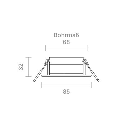 SIGOR DILED LED Deckeneinbauleuchte 6W Ø68mm mit moderner Optik
