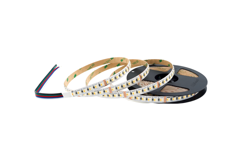 RGBW 4-in-1 LED-Streifen 10 mm – 120LEDs/m, 24 V, 19,2 W/m – RGBW+3000K mit 120° IP20