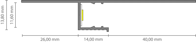 LED Trockenbauprofil mit Schattenfuge 2m EXO-T4_11 (11 mm) – Wallwasherprofil für LED-Strips