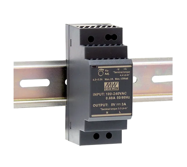 Mean Well HDR-30-24 Hutschienen-Netzteil 24V DC 30W – Ultra Slim DIN-Rail Montage, 90x35x58,4 mm, 2 TE, TÜV-, CE- und UL-zertifiziert, für Schaltschrank und Gebäudeautomation