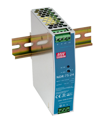 Mean Well NDR 75 24 Hutschienen Netzteil 24V 75W 3.2A DIN Rail Netzteil für LED Streifen und Schaltschrank Anwendungen