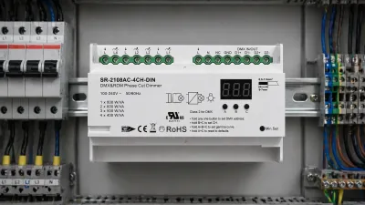 LED DMX Hutschienen Controller – Schaltschrank Installation LED DMX Hutschienen Controller im Schaltschrank für professionelle Lichtsteuerung