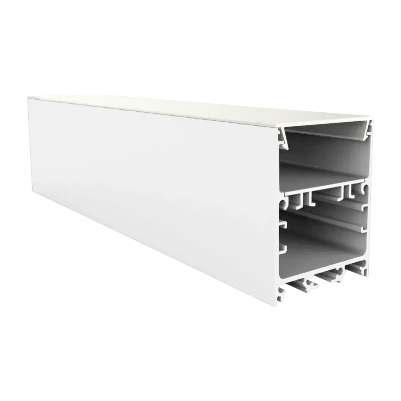 PC61-32 FLAT Abdeckung 2 m – für LED Leuchtenprofil EXO-TI1 | opal, schwarz