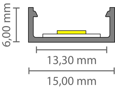 Flaches LED Alu Aufbauprofil 2m Exo-A1-13 (13mm) –| Flaches Aluminiumprofil für LED-Strips Flaches LED Alu Aufbauprofil 2m Exo-A1-13 (13mm) –| Flaches Aluminiumprofil für LED-Strips