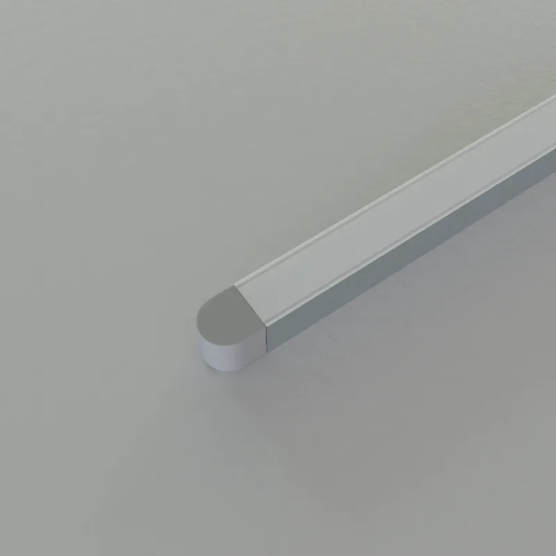 Endkappe Rund für LED Alu Aufbauprofil mit Kabelführung Exo-N4_24 + Cover PC51 _24