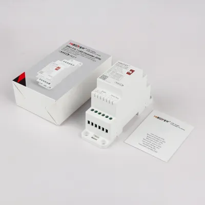Lieferumfang MiBoxer DL2-T: DALI Controller, Originalverpackung und mehrsprachige Anleitung