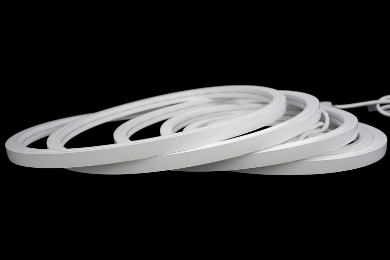 LED Neon Tube 20x20mm flexibel gelegt, 5m Rolle 24V IP67 Silikon Neon Flex