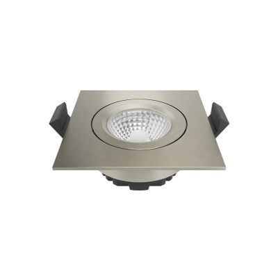 DILED LED Einbauleuchte 6W eckig Stahl DILED LED Einbauleuchte 6W eckig mit Reflektor in Stahl schwenkbar für Deckeneinbau