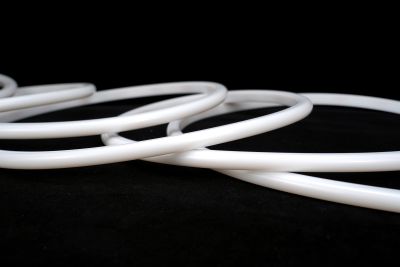 LED Neon Tube 13x13mm neutralweiß unbeleuchtet als flexible 5m Rolle, Silikon Schlauch 24V IP67
