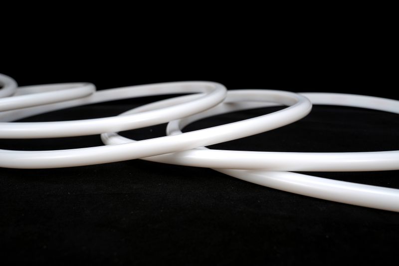 LED Neon Tube 13x13mm neutralweiß unbeleuchtet als flexible 5m Rolle, Silikon Schlauch 24V IP67