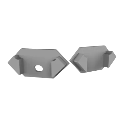 Endkappe für LED Alu Fliesenprofil Exo-F2_15 + Cover PC45 _16