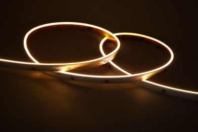 Side View COB LED Streifen 24 V 480 LEDs m warmweiß 3000K mit seitlicher Abstrahlung für indirekte Beleuchtung