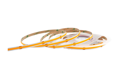 Oranges COB LED Band 24V mit 480 LEDs/m und homogener, punktfreier Lichtlinie – Art.-Nr. 22832