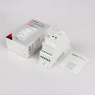 MiBoxer TZ2 LED-Controller mit Verpackung und Zubehör Art. 23002 MiBoxer TZ2 2-in-1 LED-Controller für Hutschiene mit Verpackung und Zubehör Zigbee 3.0 und 2.4 GHz Einfarbig CCT Art. 23002