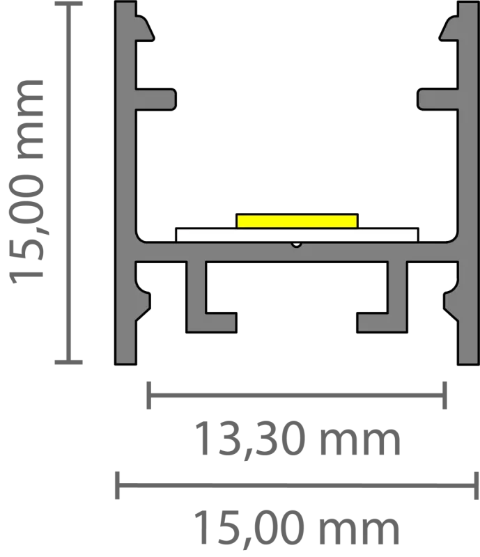 Schmales LED Alu Aufbauprofil 2m EXO-A2-13 (13mm) –| Flaches Aluprofil für LED-Strips
