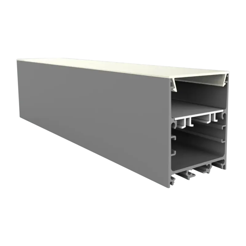 PC61-32 FLAT Abdeckung 2 m – für LED Leuchtenprofil EXO-TI1 | opal, schwarz