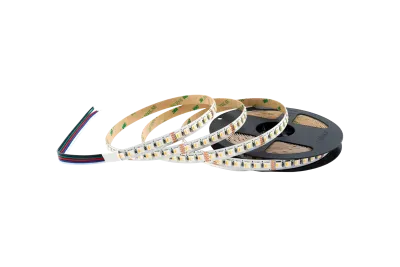 LED Streifen Set RGBW – SMD LED Streifen 24V, 4-in-1, 19,2 W/m, 5m, RGB + Warmweiß 3000K – SS150 Netzteil, SM5 Matter Controller & C5 Fernbedienung Schwarz LED Streifen Set RGBW – SMD LED Streifen 24V, 4-in-1, 19,2 W/m, 5m, RGB + Warmweiß 3000K – SS150 Netzteil, SM5 Matter Controller & C5 Fernbedienung Schwarz