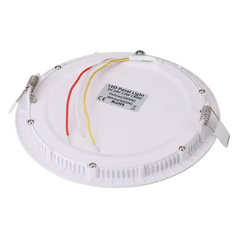 LED Panel rund 12W 24V DC, Farbtemperatur einstellbar 2000-6000K, CRI 90, ultraflach, D170 mm