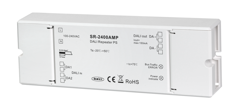 SR-2400AMP DALI Repeater Bus Stromversorgung 100-240V LED Controller DALI Signalverstärker