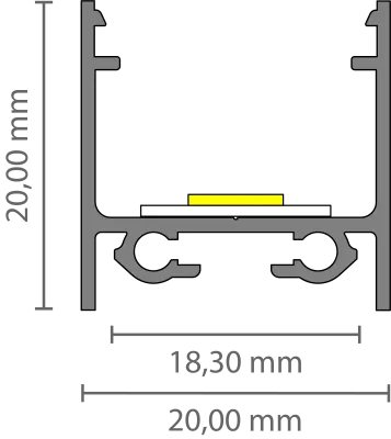 Hohes LED Alu Aufbauprofil 2m EXO-N2_16 (16 mm) –| Aluminiumprofil für LED-Strips