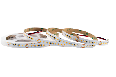 SMD LED-Streifen 12 mm, 24 V, 128 LED/m, 9 W/m – hochfarbtreuer LED-Strip mit CRI > 93 für professionelle Innenbeleuchtung – 5 m Rolle mit 3M-Klebeband – SK-LED