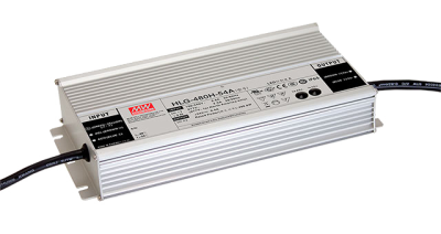 Mean Well HLG-480H-24A LED Netzteil 24V 480W – IP65 Aluminiumgehäuse, Konstantspannung und Konstantstrom per Poti einstellbar, lüfterlos, TÜV CE, für professionelle LED-Installationen