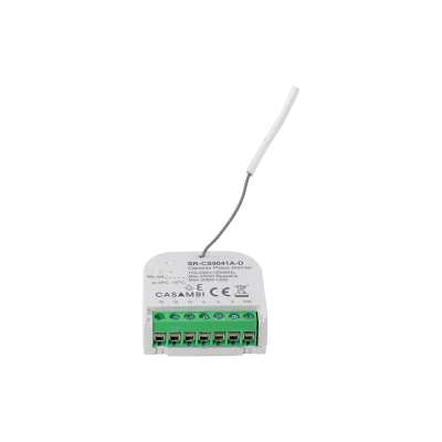 Casambi LED Dimmer SR-CS9041A-D Seitenansicht mit Anschlussklemmen 230V