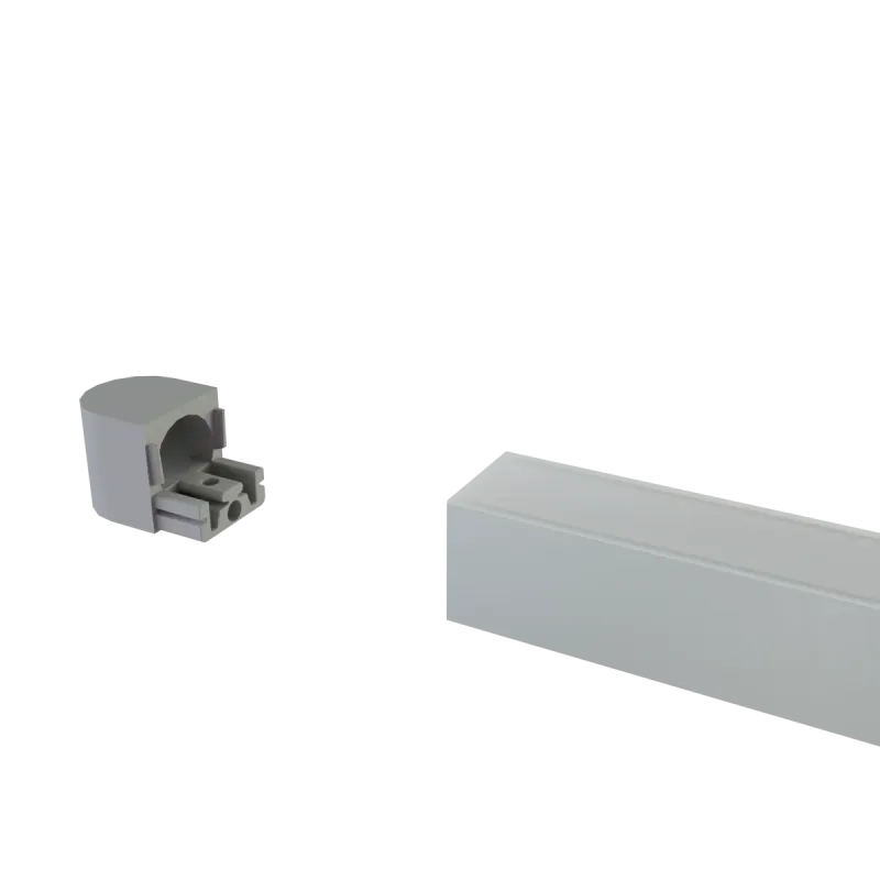 Endkappe Rund für LED Alu Aufbauprofil mit Kabelführung Exo-N4_24 + Cover PC51 _24
