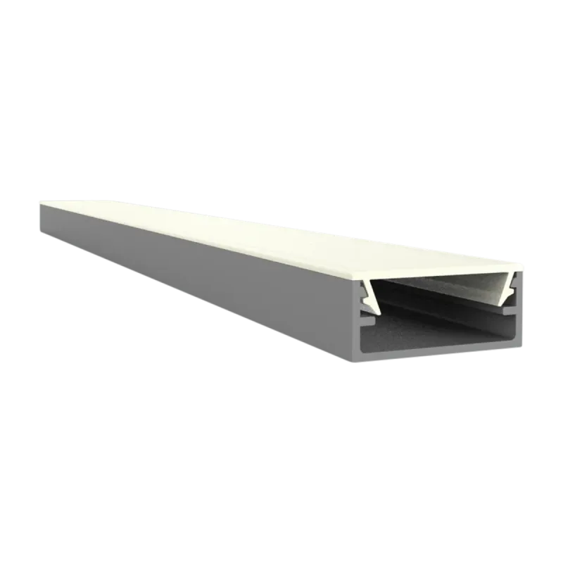 Ultraflaches LED Alu Aufbauprofil 2m EXO-N1_16 (16 mm) –| Schmales Aluminiumprofil für LED-Strips