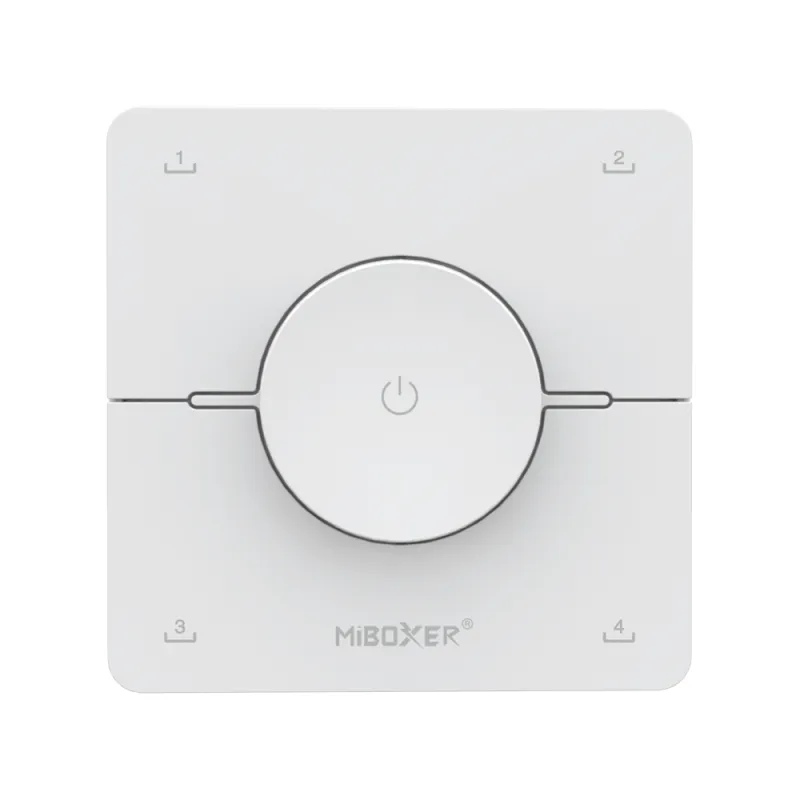 MiBoxer K0 CCT LED Drehregler Fernbedienung in Weiß als Wandcontroller zur Steuerung von LED Streifen mit 2.4GHz Funk